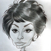Caricatura de Sofia (Sophia) Loren