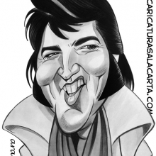 Caricaturas de famosos: Elvis Presley 2