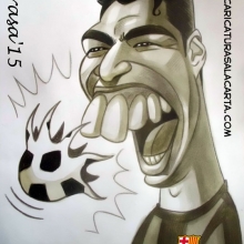 Caricatura de Luis Suárez