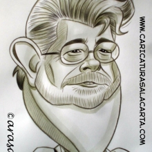 Caricatura de George Lucas