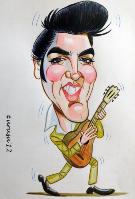 Caricatura rápida de Elvis Presley