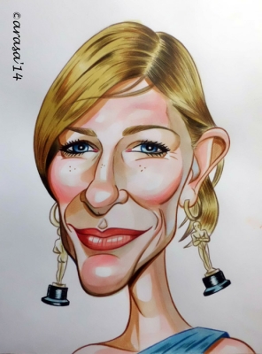 Caricatura de Cate Blanchett