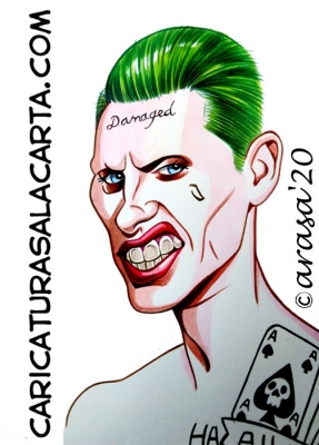Caricaturas Famosos Jared Leto Joker