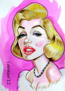 Caricaturas de famosos: Marilyn Monroe