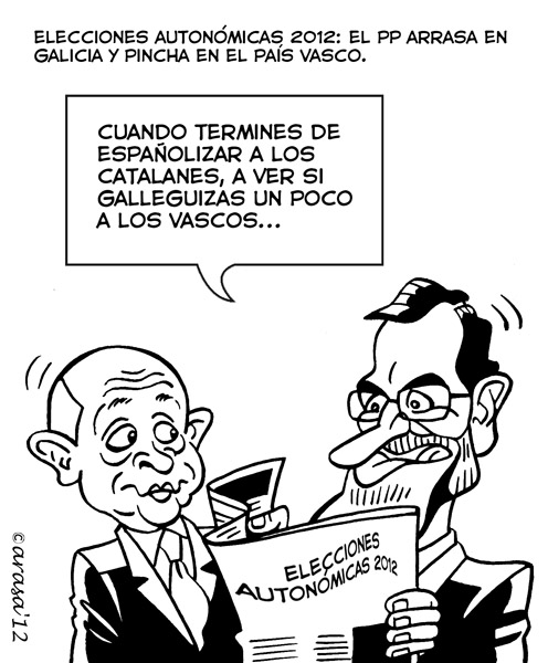 Humor gráfico, chistes políticos sobre Rajoy y las elecciones autonómicas 2012