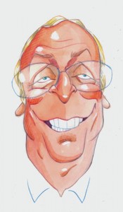 Caricaturas de famosos: Michael Caine, acuarela