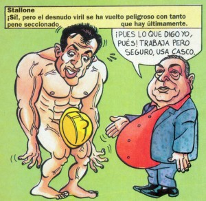 Caricaturas de famosos: Sylvester Stallone digital para El Chou