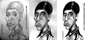 caricaturas_de_famosos_lapiz_blanco_y_negro_caricatura_al_pacino_scarface_proceso
