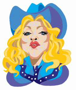 Caricaturas de famosos: Madonna digital