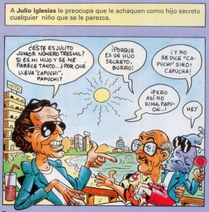 Caricaturas de famosos: Julio Iglesias (digital)