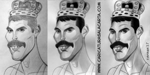 Caricaturas de cantantes famosos: Freddie Mercury (proceso de creación)
