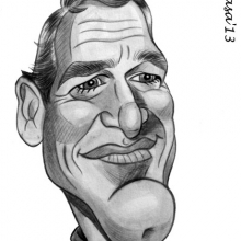 Caricatura de Paul Newman
