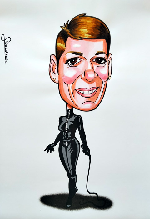 Caricatura de cine para Mercedes: Catwoman