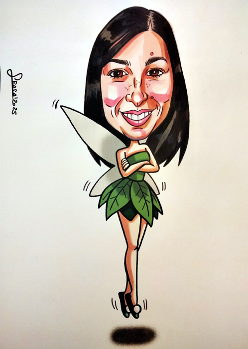 Caricatura de cine para Mercedes: Campanilla