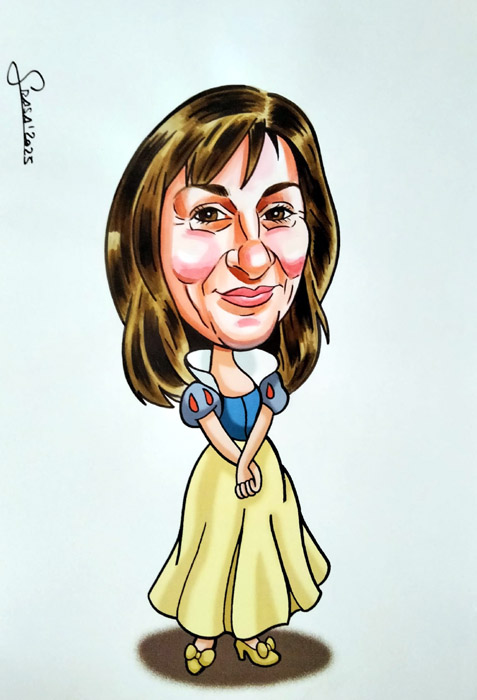 Caricatura de cine para Mercedes: Blancanieves