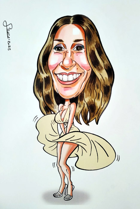 Caricatura de cine para Mercedes: Marilyn