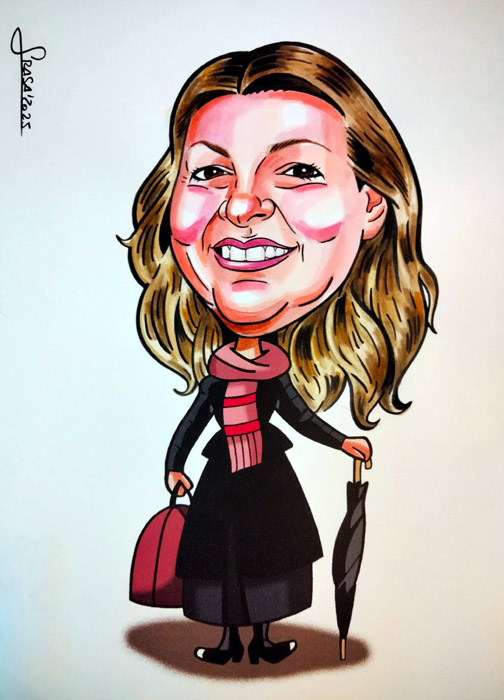 Caricatura de cine para Mercedes: Mary Poppins