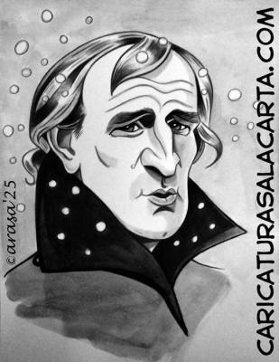 Actores clásicos: caricatura de Richard Harris