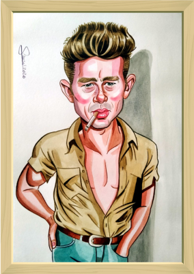 Actores clásicos: caricatura o ilustración de James Dean