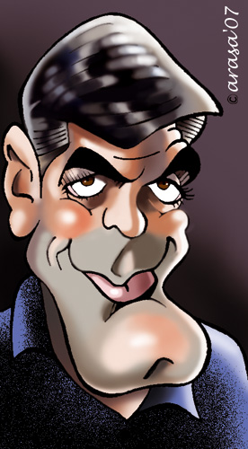 Caricatura digital de George Clooney