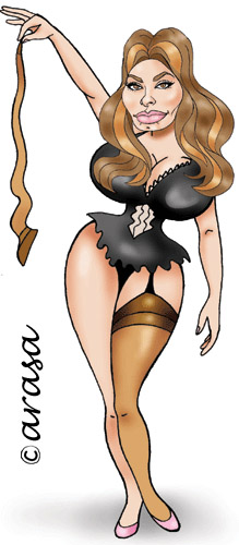 Caricatura digital de Sophia Loren