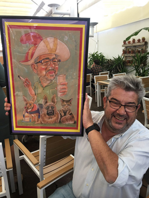 Caricatura al pastel