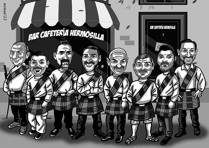 Caricatura de grupo digital