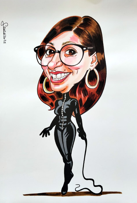 Caricatura de cine para Mercedes: Catwoman