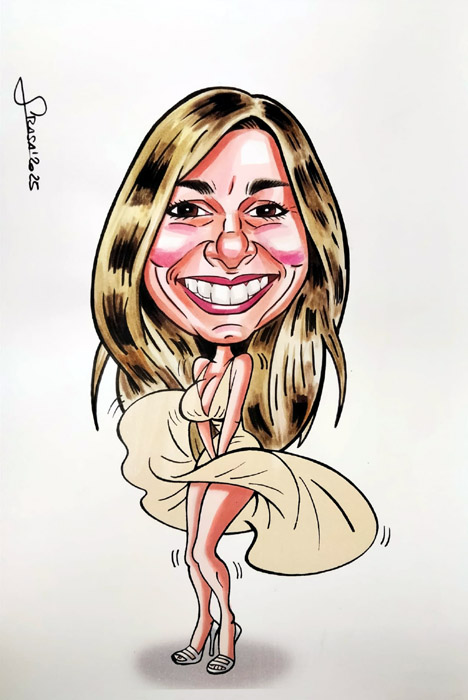 Caricatura de cine para Mercedes: Marilyn