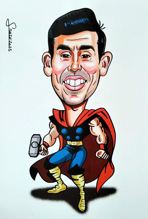 Caricatura de cine para Mercedes: Thor