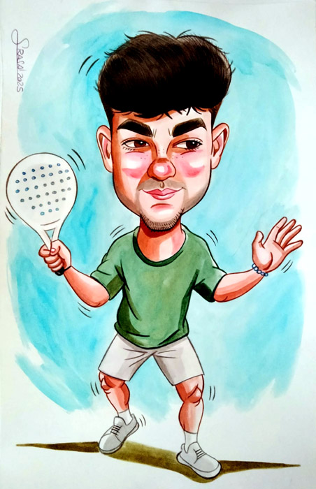 Caricatura personalizada como regalo de Juan