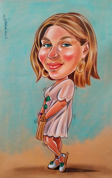 Caricaturas personalizadas al pastel para Arantxa