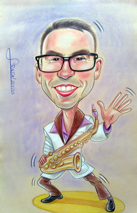 Caricaturas personalizadas al pastel para Estela