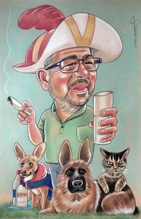 Caricaturas personalizadas al pastel para Inma