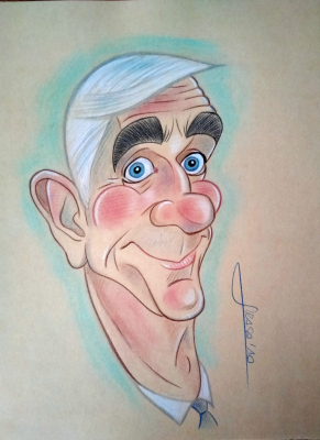 caricaturas-famosos-caricatura-pastel-leslie-nielsen-agarralo-como-puedas Caricaturas de famosos: Leslie Nielsen