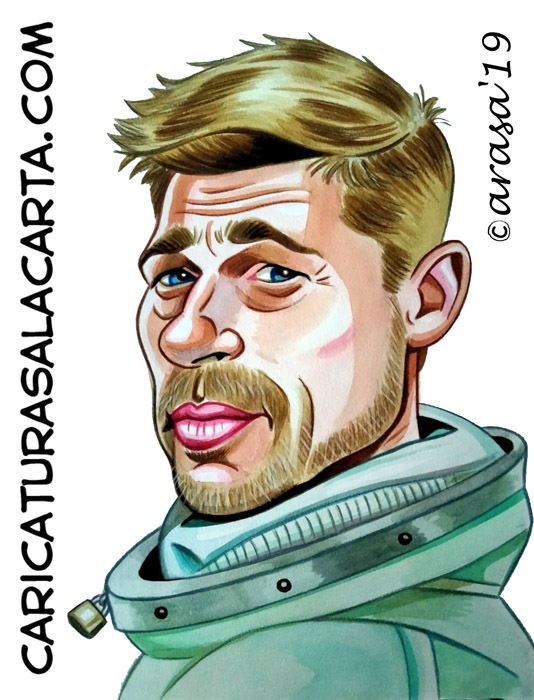 Caricatura de Brad Pitt