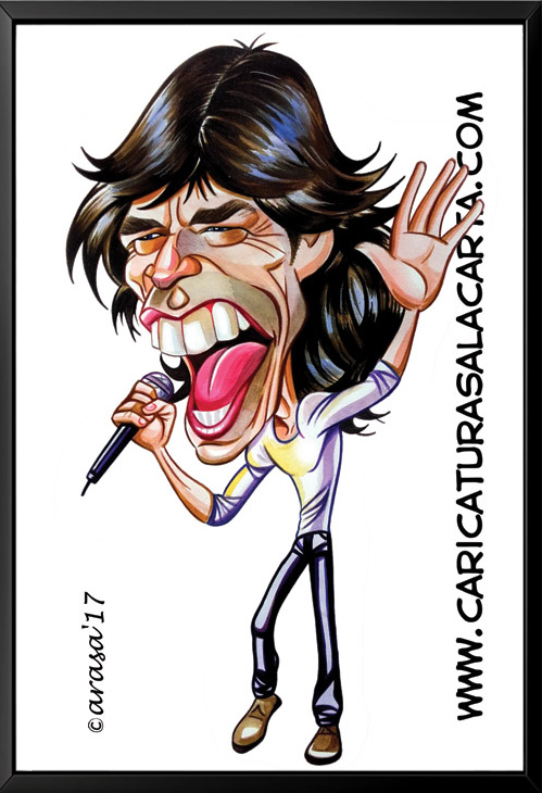 Caricaturas de famosos: Mick Jagger