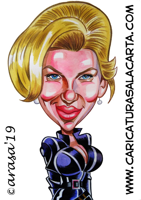 Caricatura de Scarlett Johansson