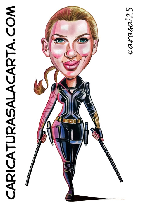 Caricaturas de famosos: Scarlett Johansson