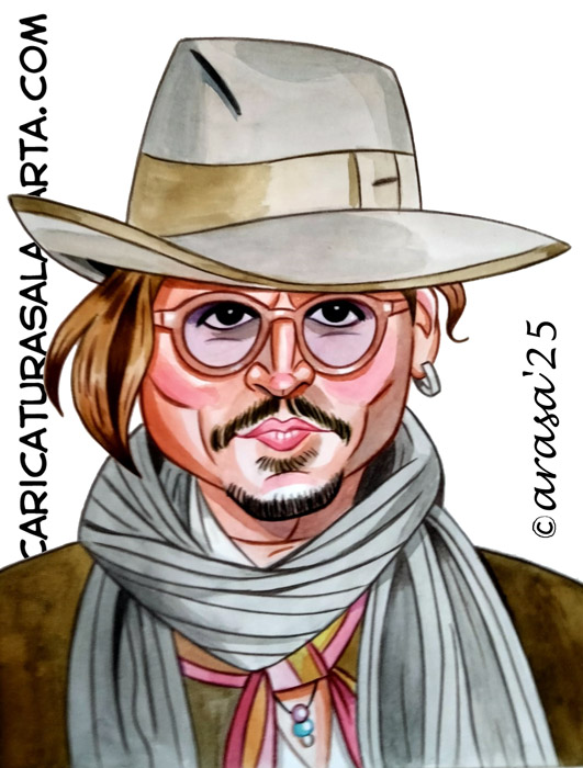 Caricaturas de famosos: Johnny Depp
