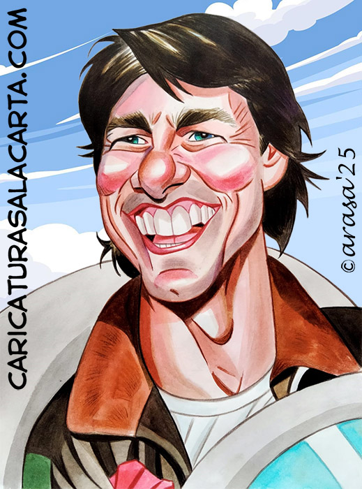 Caricaturas de famosos: Tom Cruise
