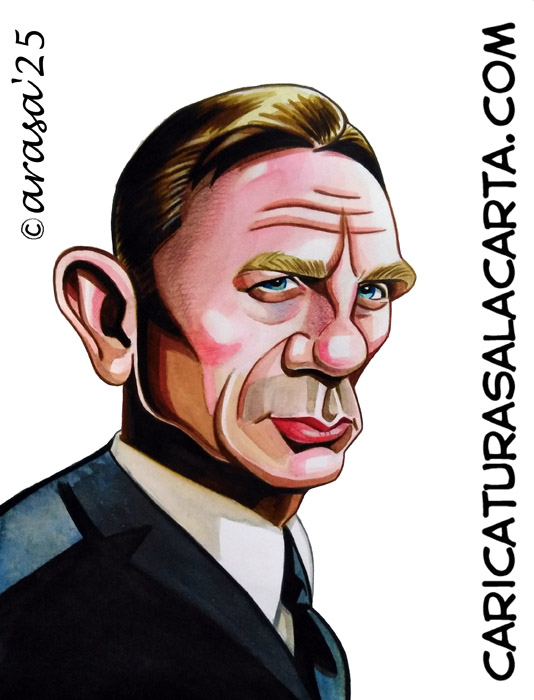 Caricaturas de famosos: Daniel Craig