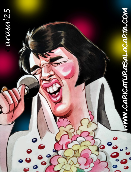 Caricaturas de cantantes: Elvis Presley