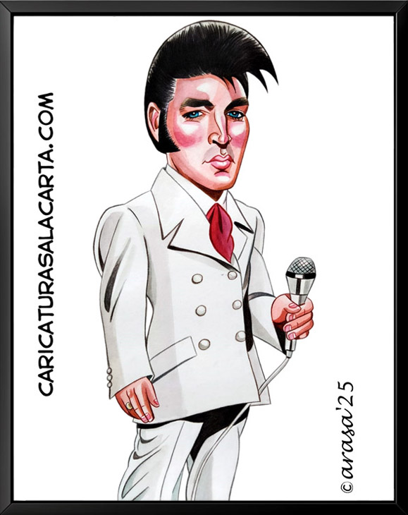 Caricaturas de famosos: Elvis Presley