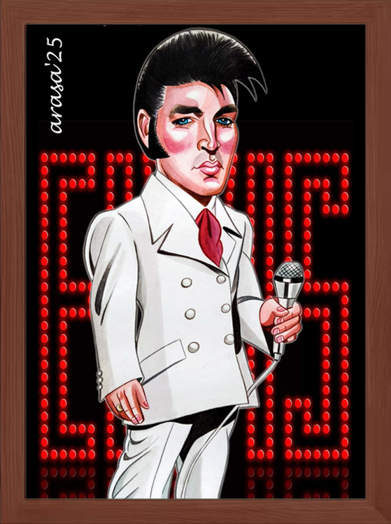 Caricaturas de famosos: Elvis Presley