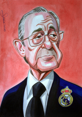 Caricatura del presidente del Real Madrid Florentino Pérez