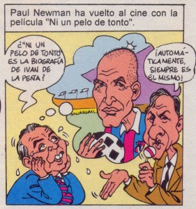 Caricaturas de famosos: Johan Cruyff y Núñez en "Mortadelo"