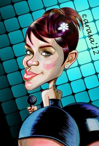 Caricaturas de famosos: Rihanna