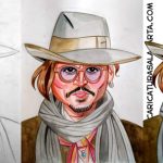 proceso creación caricatura Johnny Depp