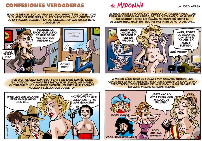 Caricaturas de famosos: Madonna digital para Primera Línea